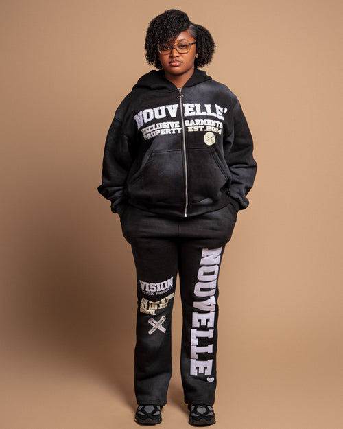 BLACK CHARCOAL SWEATPANTS